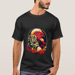 Cool Retro Streetwear Baseball Glove Planet Graphi T-Shirt