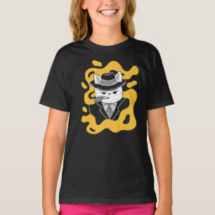 Cool Retro Style Gangster Mob Boss Cat Cigar Busin T-Shirt