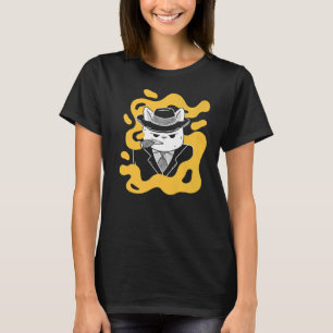 Cool Retro Style Gangster Mob Boss Cat Cigar Busin T-Shirt