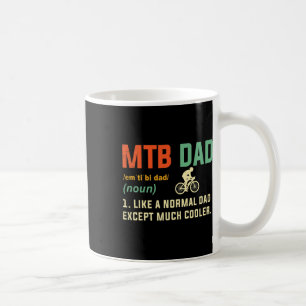 Cool Retro Style Mountain Biking Dad Gifts Mtb Bik Coffee Mug