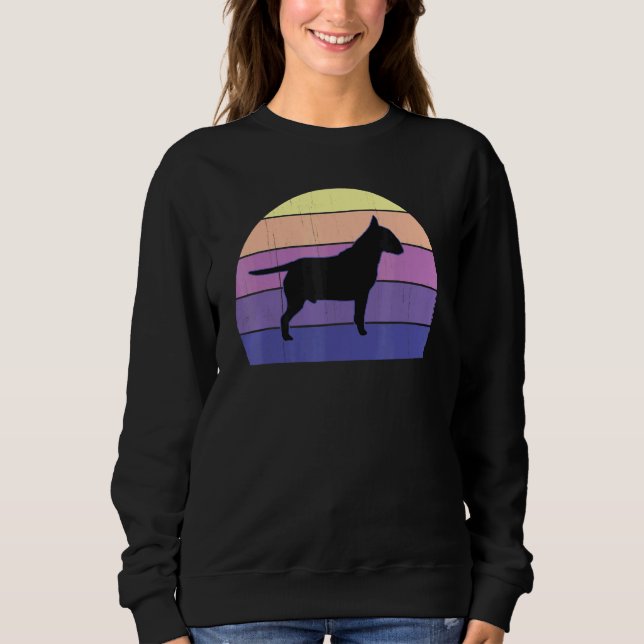 Cool Retro Sunset Bull Terriers Great Terrier Owne Sweatshirt (Front)