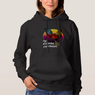Cool Retro Sunset Silhouette Male Chicken Rooster Hoodie