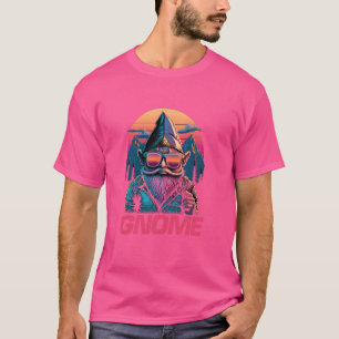 Cool Retro Sunset Sunglasses Gnome T-Shirt