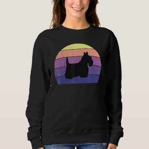 Cool Retro Sunset Yorkshire Terrier Fun Owner  Gre Sweatshirt