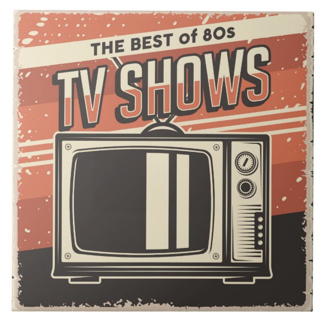 Cool retro television sixties tile (Front)