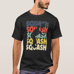 Cool Retro Text Silhouette Squash T-Shirt