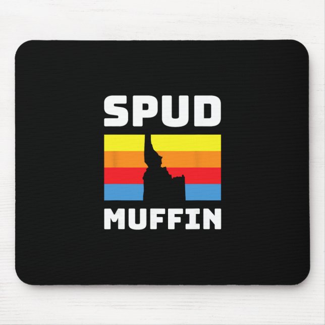 Cool Retro Travel Idaho Vacation Potatoes Spud Muf Mouse Pad (Front)
