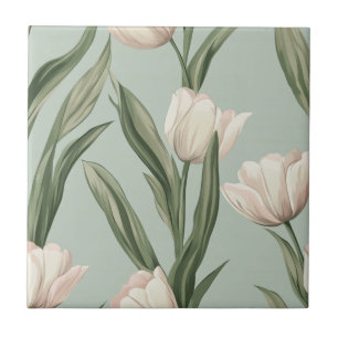 Cool Retro Tulip Ceramic Tiles For Stylish Entry
