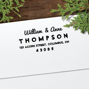 Cool Retro Type Return Address Self-inking Stamp