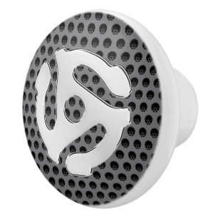 COOL Retro Vintage Chrome 45 spacer DJ Print Ceramic Knob