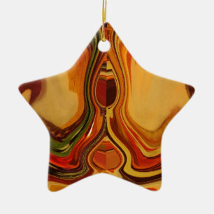 Cool Retro Vintage Hakuna Matata Fall Raster Ceramic Tree Decoration