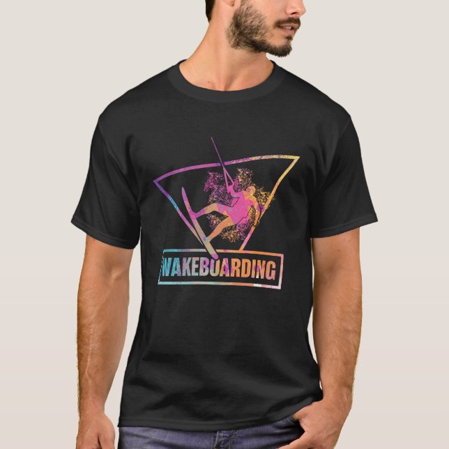 Cool Retro Wakeboarding For Wakeboard T-Shirt (Front)
