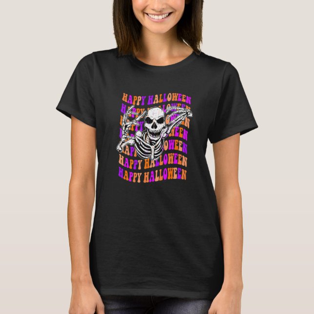 Cool Retro Wave Halloween   T-Shirt (Front)