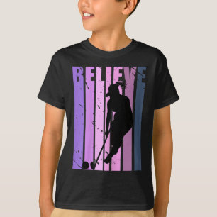 Cool Retro Womens Field Hockey Player Coach Hockey T-Shirt