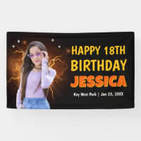 Cool Retro Y2K Custom Photo Birthday Party Welcome