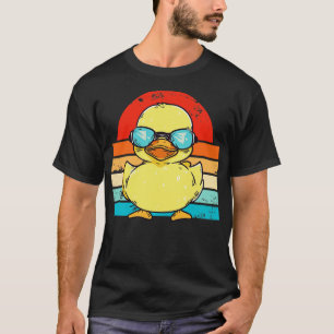 Cool Retro Yellow Duck in Sunglasses 70s 80s Funny T-Shirt