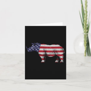 Cool Rhino Design For Men Women Rhinoceros 4th Of  Card