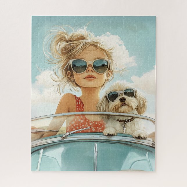 Cool Ride with Best Friend Jigsaw Puzzle (Vertical)