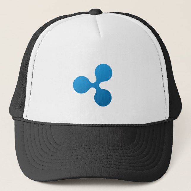 Cool Ripple Cryptocurrency Coin Sign Trucker Hat (Front)