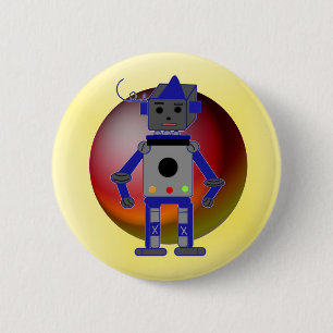 Cool Robot 6 Cm Round Badge