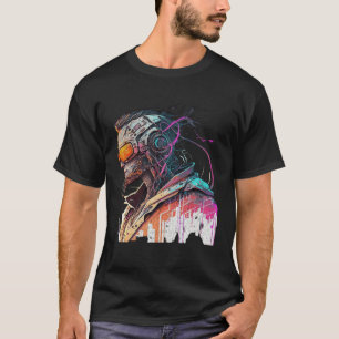 Cool Robot Cyberpunk retro vintage sunset singular T-Shirt