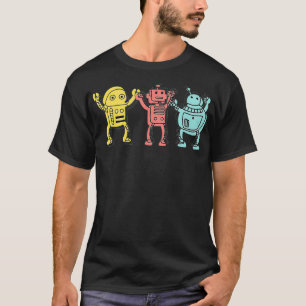 Cool Robot Fan Robotic Science Robotics Student In T-Shirt