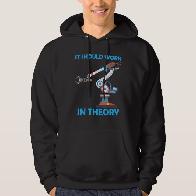 Cool Robotics Men Women Robotics Engineer Robot Hoodie (Front)