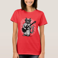 Cool Rock And Roll Cat Playing electric Guitar