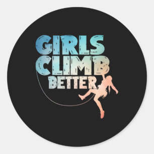 Cool Rock Climber Art For Women Girls Indoor Rock  Classic Round Sticker