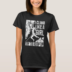Cool Rock Climbing For Women Girls Kids Climb T-Shirt