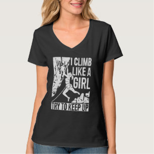 Cool Rock Climbing For Women Girls Kids Climb T-Shirt