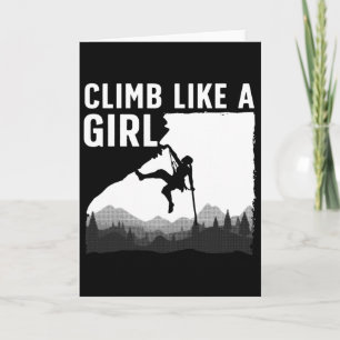 Cool Rock Climbing For Women Girls Mountain Rock C Card