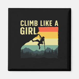 Cool Rock Climbing For Women Girls Mountain Rock C Magnet