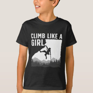 Cool Rock Climbing For Women Girls Mountain Rock C T-Shirt