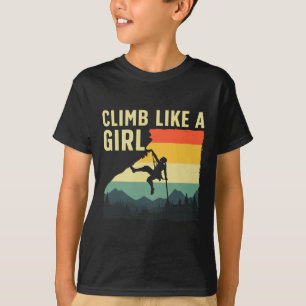 Cool Rock Climbing For Women Girls Mountain Rock C T-Shirt
