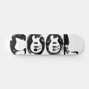 COOL ROCK GUITARS SKATEBOARD