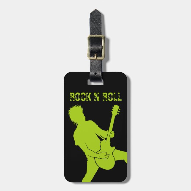 Cool Rock N Roll Luggage Tags (Front Vertical)