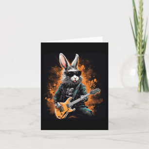 Cool Rocker Bunny For Easter And Guitarists With E Card