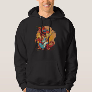 Cool rocking Dragon with Sunglasses and electric G Hoodie