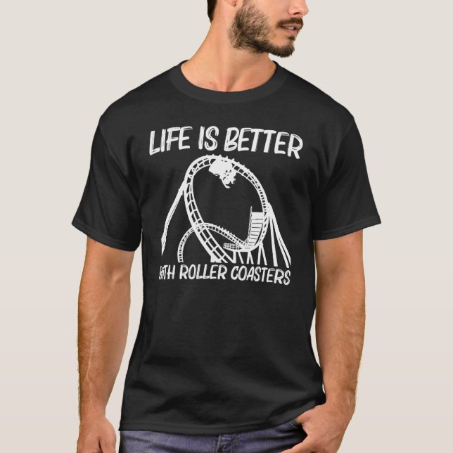 Cool Roller Coaster For Men Women Roller Coaster   T-Shirt (Front)