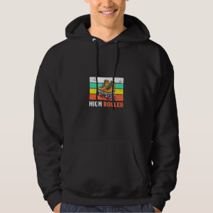 Cool Roller Disco Retro Party 70s And 80s High Rol Hoodie