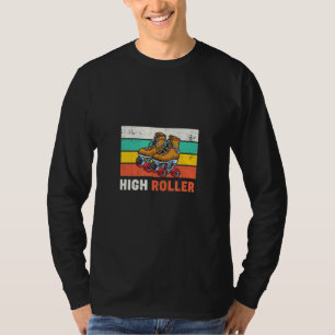 Cool Roller Disco Retro Party 70s And 80s High Rol T-Shirt