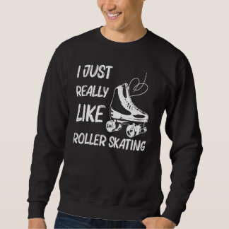 Cool Roller Skating For Men Women Retro Disco Derb Sweatshirt