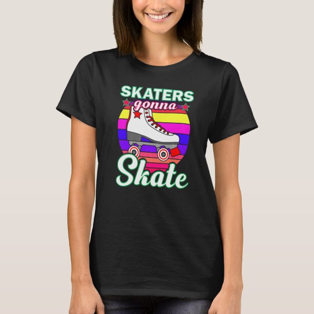 Cool Roller Skating For Men Women Roller Derby Dis T-Shirt (Front)