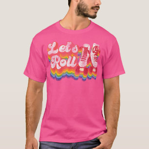 Cool Roller Skating Skate Girl 1970S T-Shirt