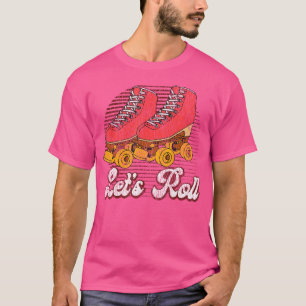 Cool Roller Skating Skate Girl 1970S T-Shirt