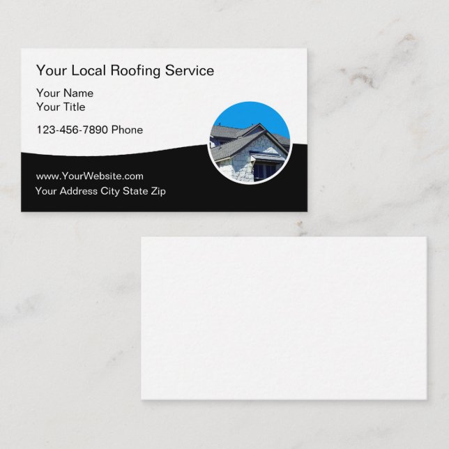 Cool Roofing And Home Services Business Card (Front/Back)