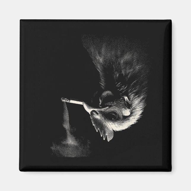 Cool Rooster Smoking Cigarette Art Graphic _1  Magnet (Front)