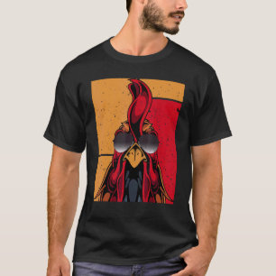 Cool Rooster Wearing Sunglasses Retro Vintage Chic T-Shirt