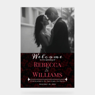 Cool Rose Flower Traditional Wedding Signs